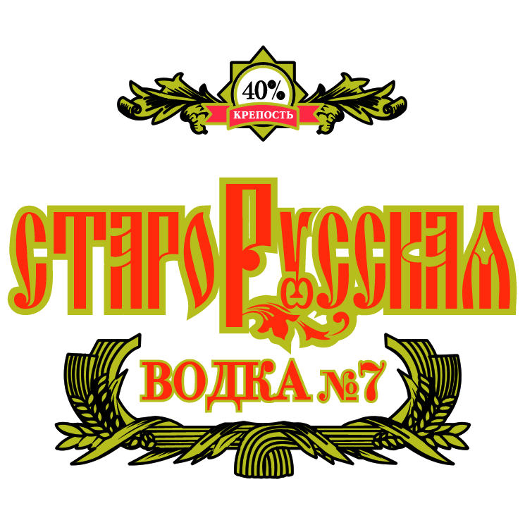 free vector Starorusskaya vodka 0
