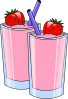 free vector Strawberry Smoothie Drink Beverage Cups clip art