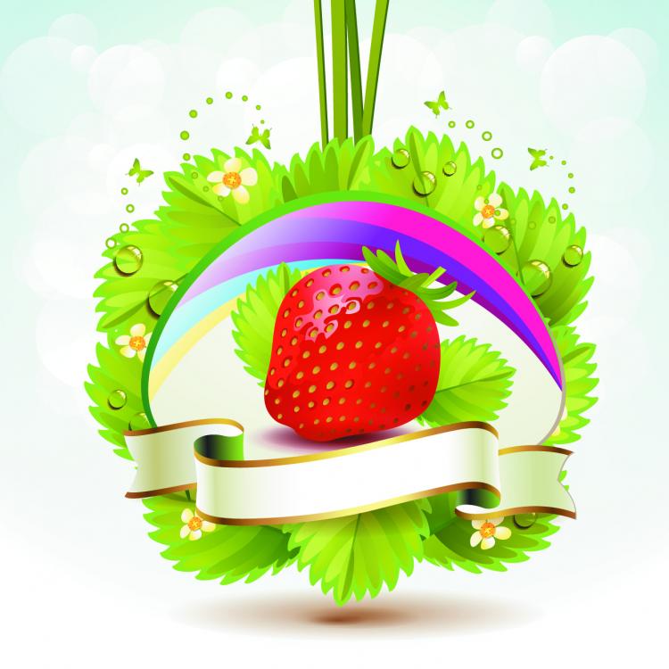 free vector Strawberry theme background 04 vector