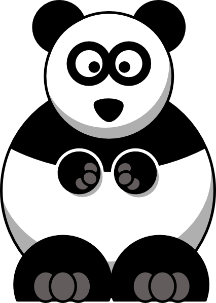 Studiofibonacci Cartoon Panda clip art (106898) Free SVG Download