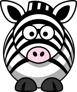 free vector Studiofibonacci Cartoon Zebra clip art