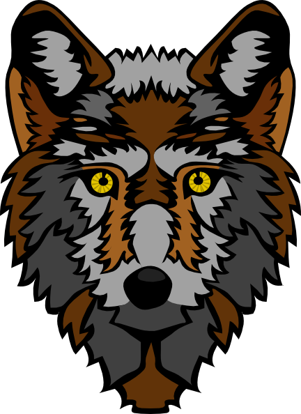 free vector Stylized Wolf Head clip art