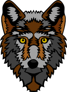 free vector Stylized Wolf Head clip art