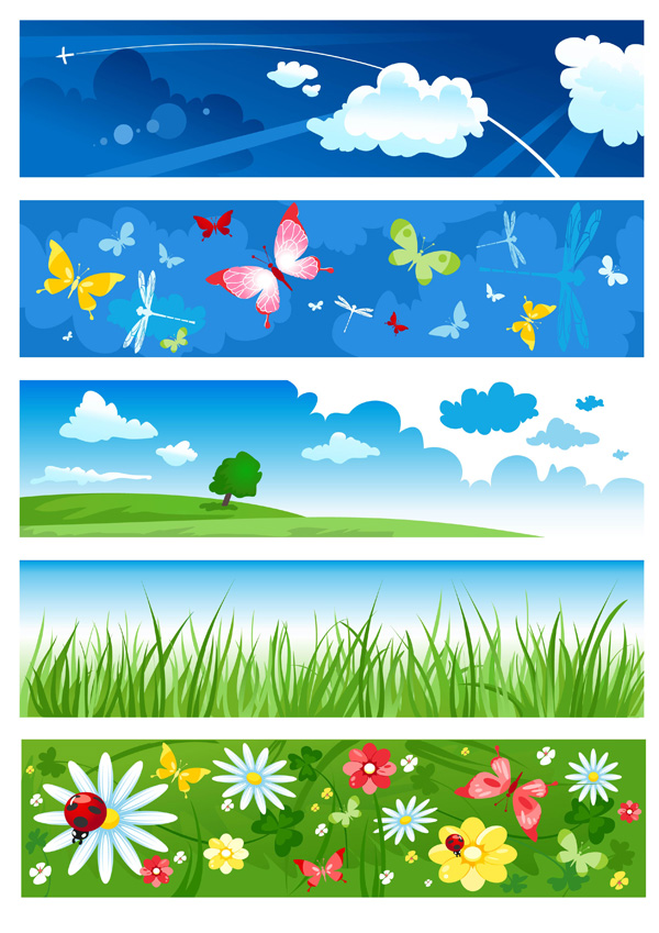 free vector Summer banner vector