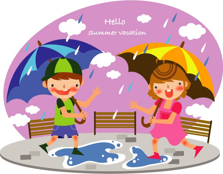 free vector Summer clip art of children 3