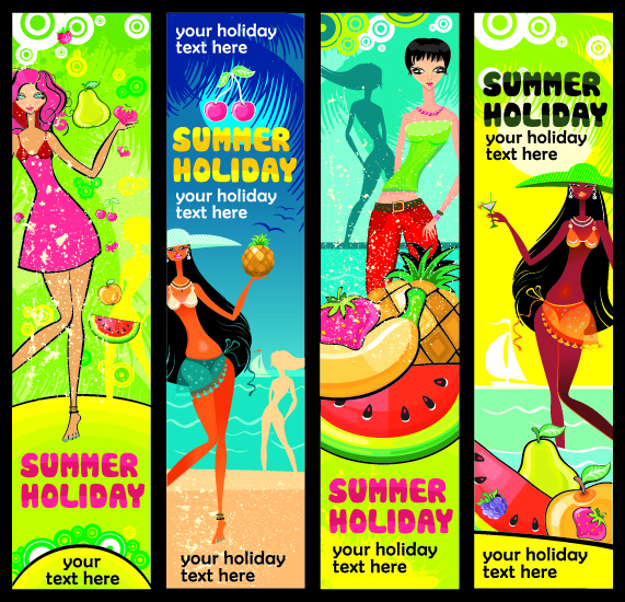 free vector Summer Holiday Vector Banners