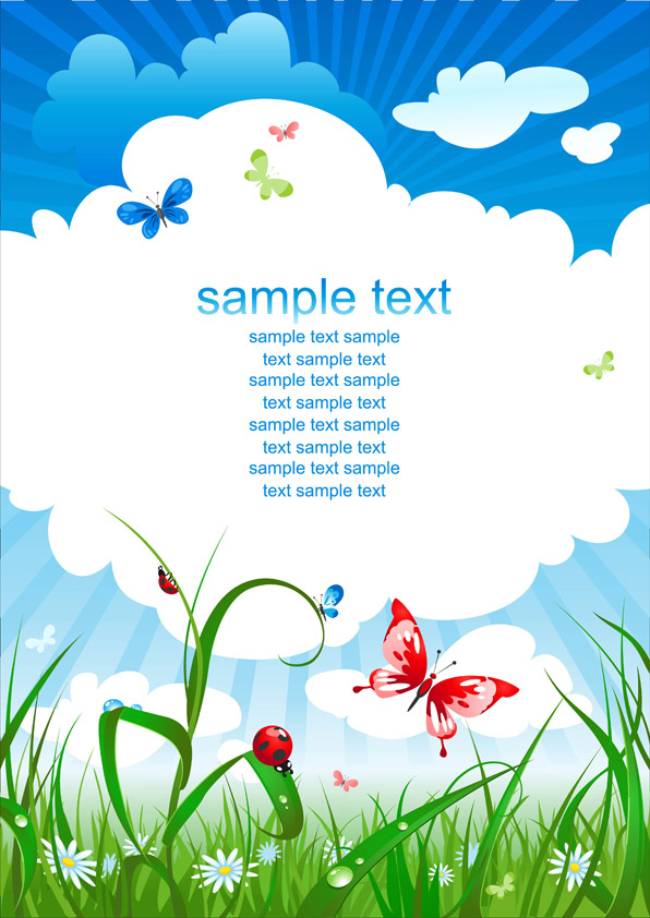 free vector Summer theme card background vector
