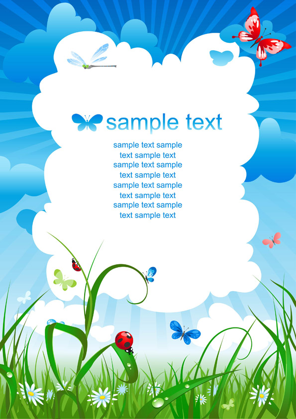 Download Summer theme card background (16344) Free EPS Download / 4 Vector
