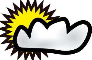 free vector Sunny Partly Cloudy Weather clip art