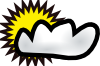 free vector Sunny Partly Cloudy Weather clip art