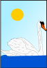 free vector Swimming Swan clip art