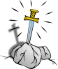 free vector Sword In The Stone clip art
