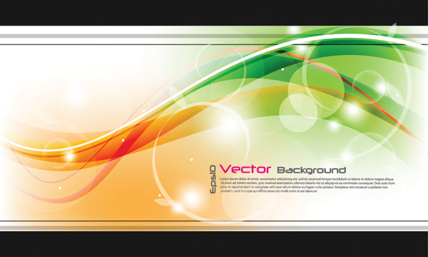 free vector Symphony of curves and flowers vector background