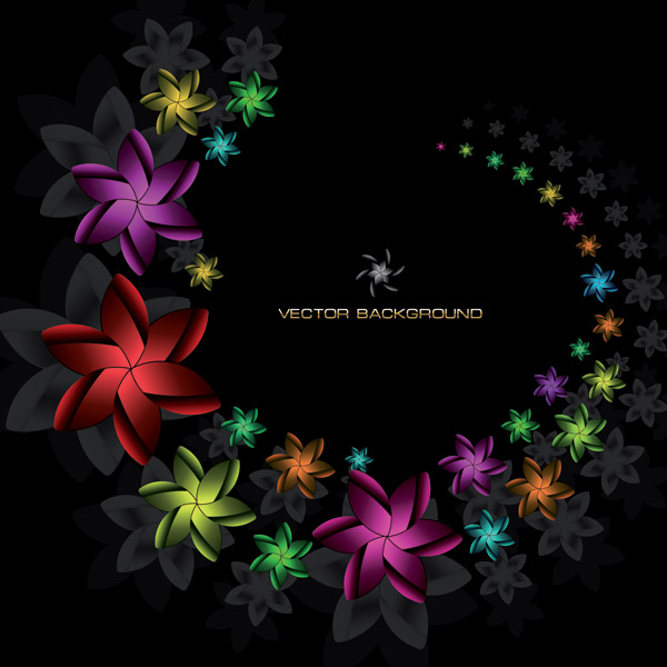 free vector Symphony of flowers vector