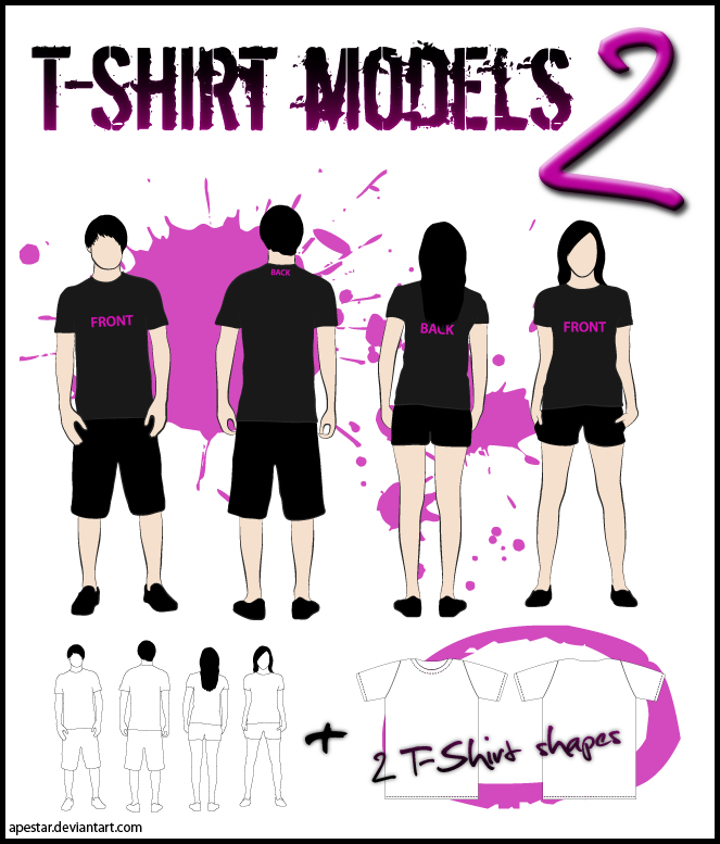 free vector T-Shirt Models 2