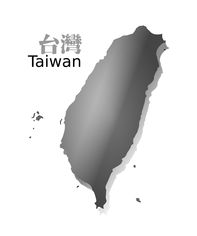 free vector Taiwan map (R.O.C.) grey ver