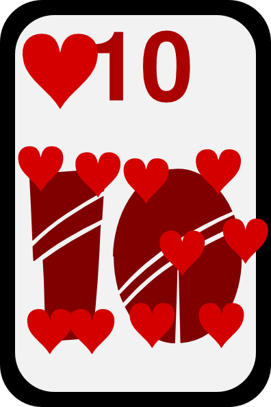 Ten Of Hearts Clip Art 120093 Free Svg Download 4 Vector