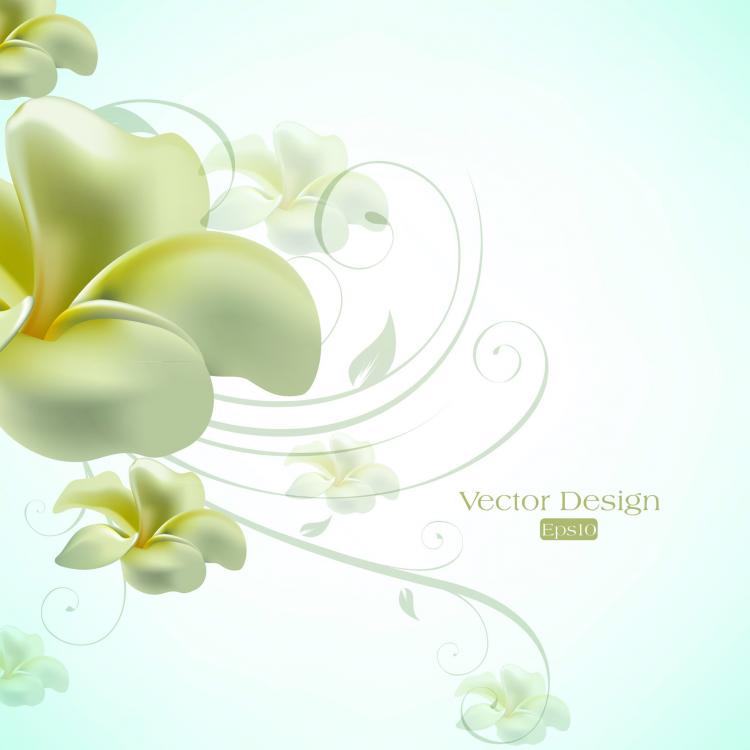 free vector Text elegant lily design background vector