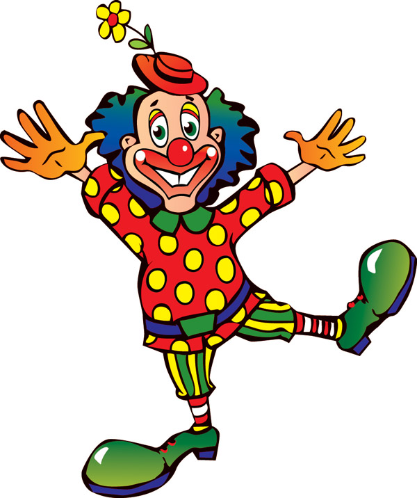 free vector The Clown & Carnival Vector Of Material The