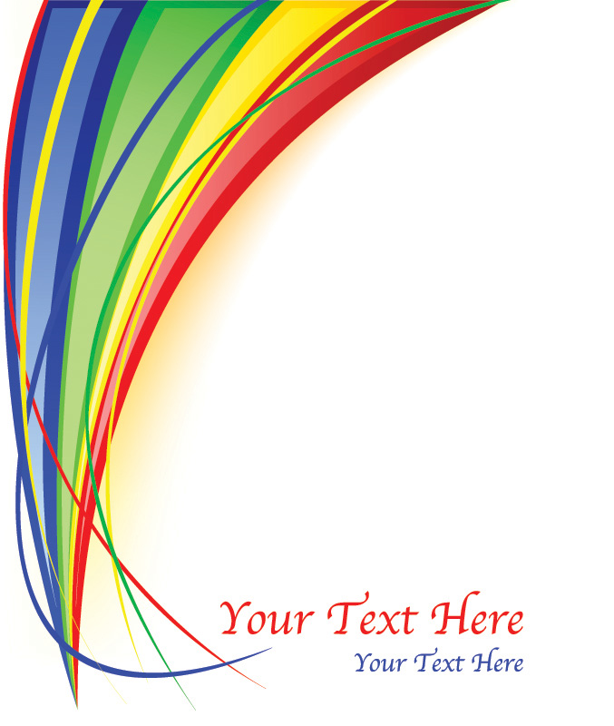 free vector The dynamic lines of the rainbow vector background