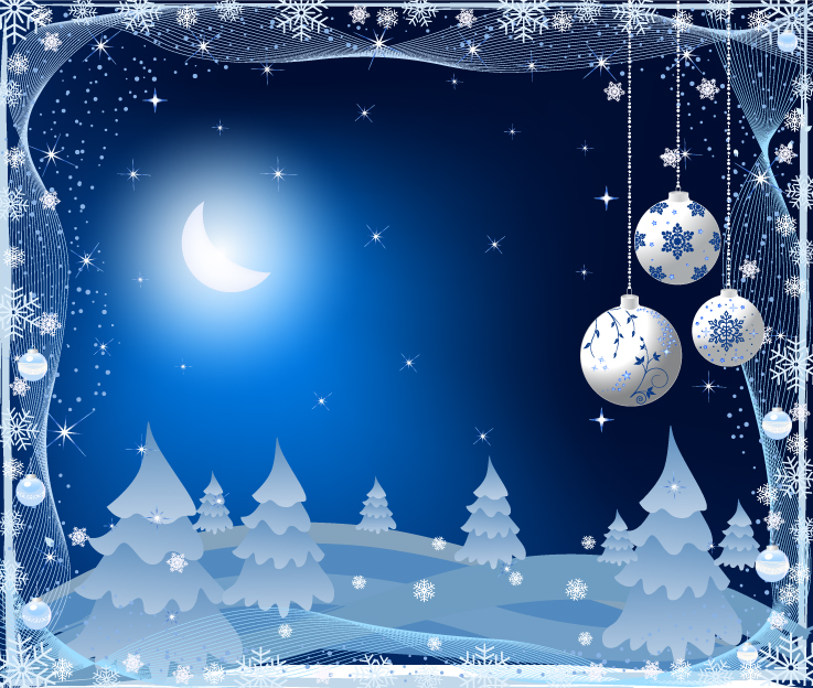 free vector The exquisite christmas ball background 01 vector