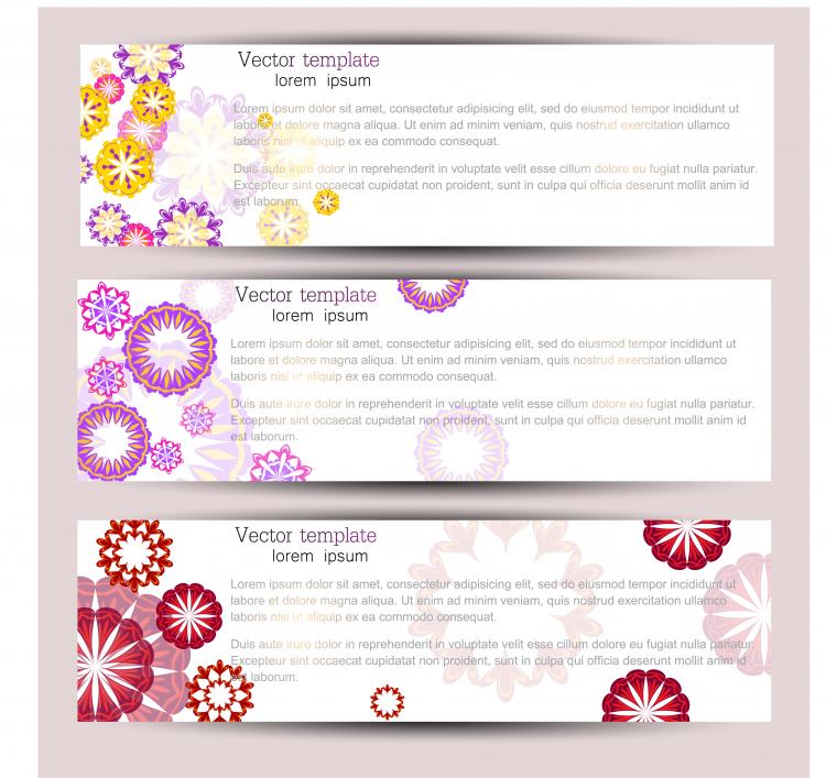 free vector The exquisite pattern banner01vector