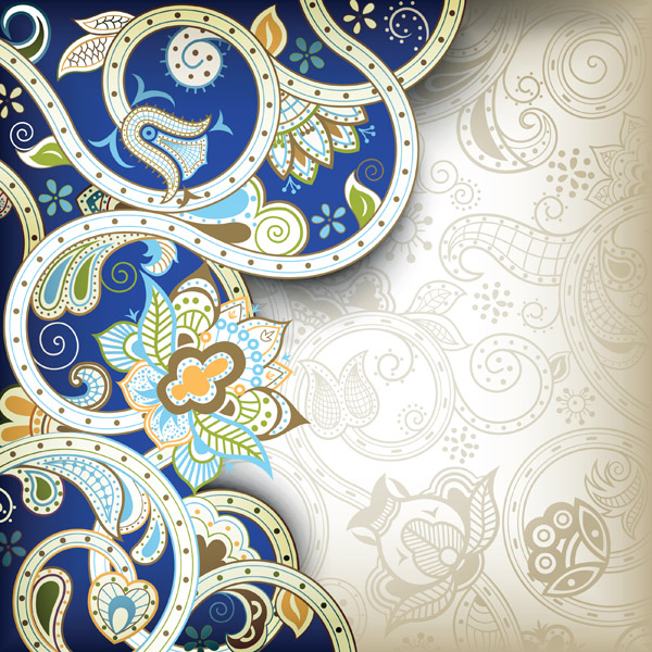 free vector The gorgeous classical pattern vector 1