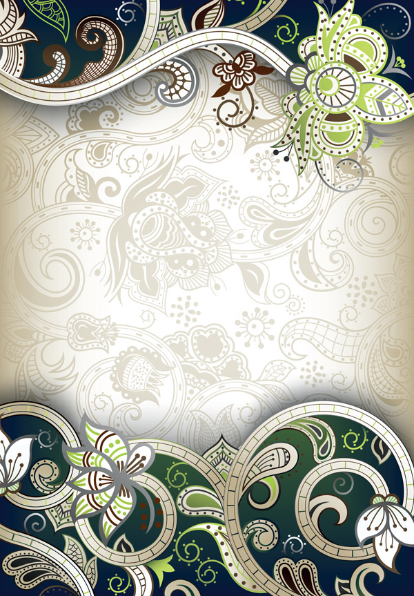 free vector The gorgeous classical pattern vector 2