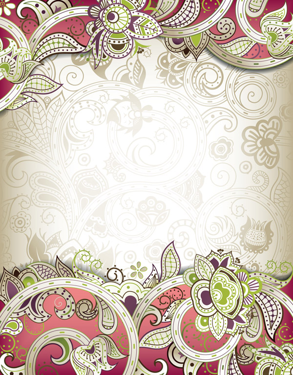 free vector The gorgeous classical pattern vector 3