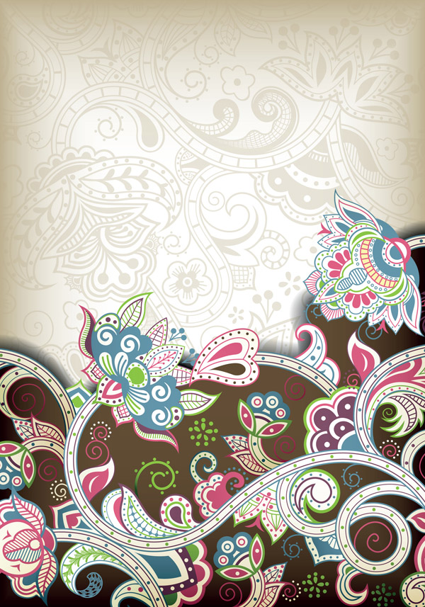 free vector The gorgeous classical pattern vector 5