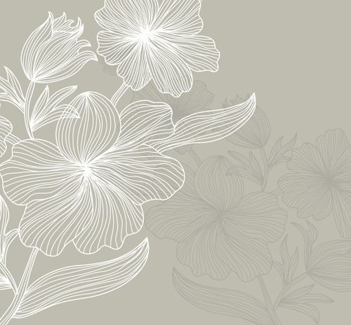 free vector The lines fresh flowers 02 vector