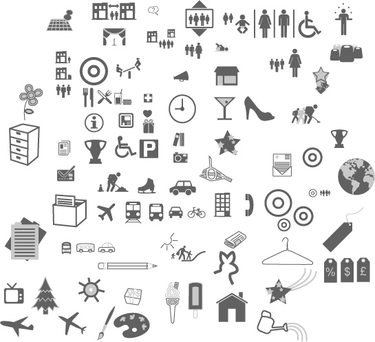 free vector The more common vector graphics icon material
