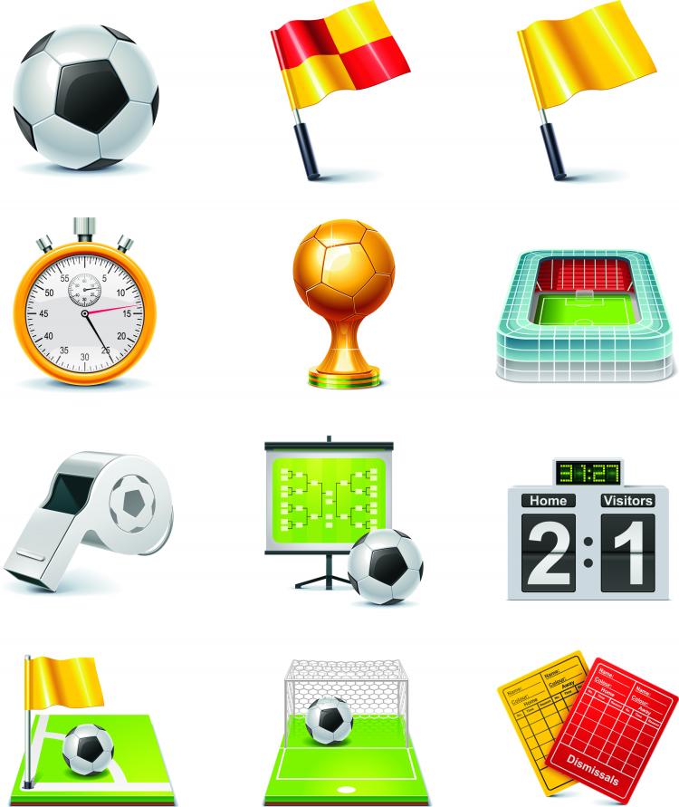 free vector The number of football icon