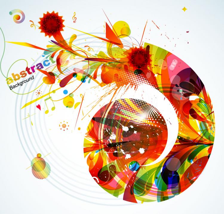 free vector The trend of colorful graphics - vector