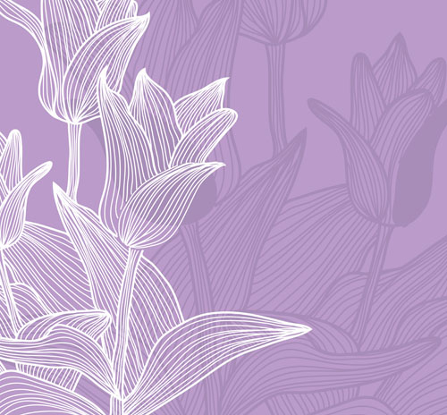 free vector The tulips background vector