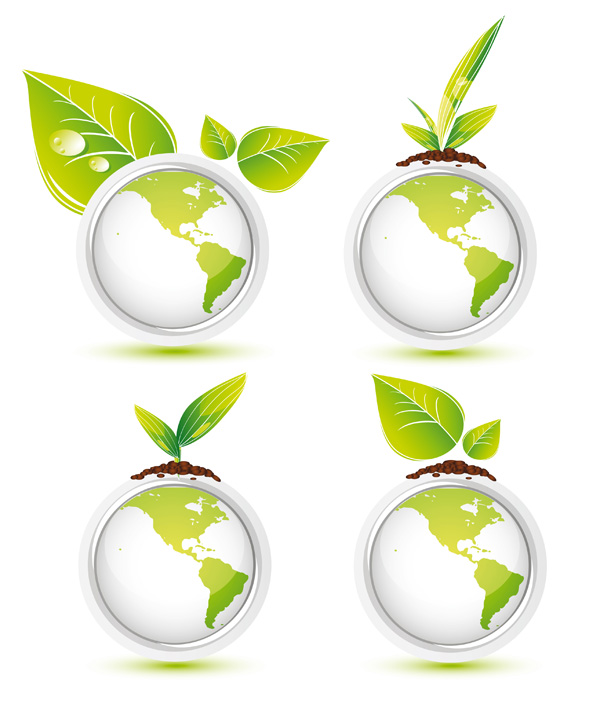 free vector Theme of environmental protection green icon vector
