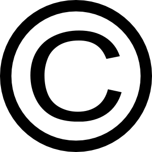free vector Thin Copyright Symbol clip art