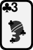 free vector Three Of Clubs clip art