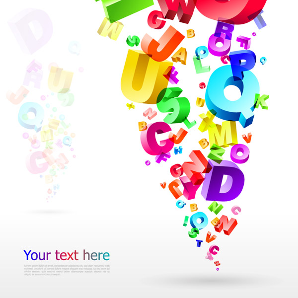 Download Threedimensional colorful letters (3368) Free EPS Download ...