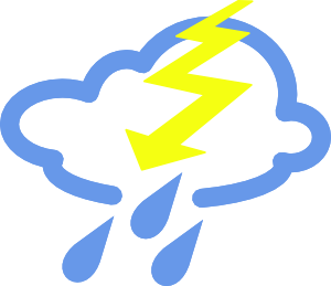 free vector Thunder Storms Weather Symbol clip art