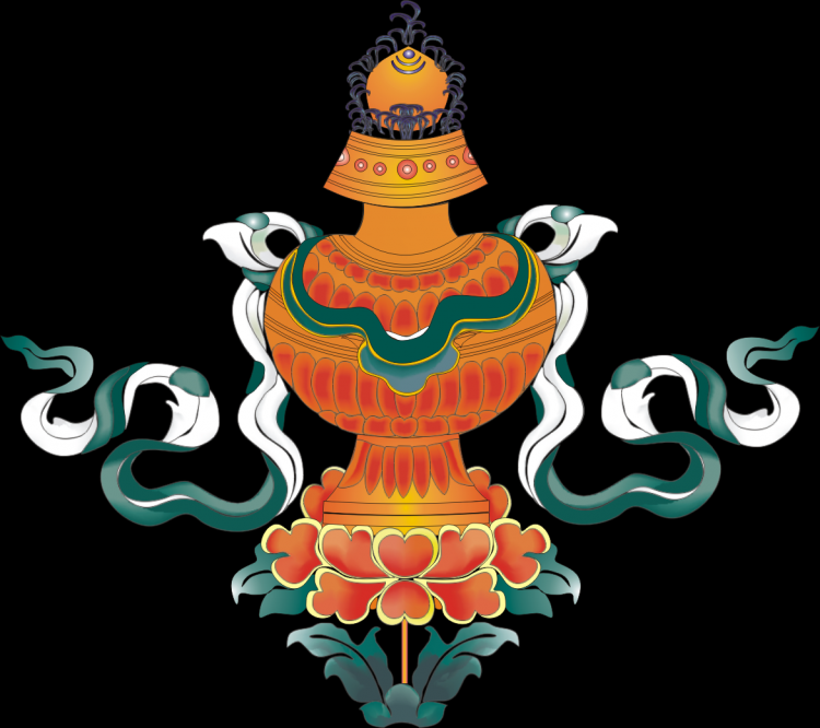 free vector Tibetan auspicious eight baby umbrella goldfish aquarius lotus white conch the lucky knot victory buildings kingland