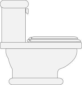 free vector Toilet Seat Closed clip art