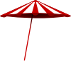 free vector Tomk Red White Umbrella clip art