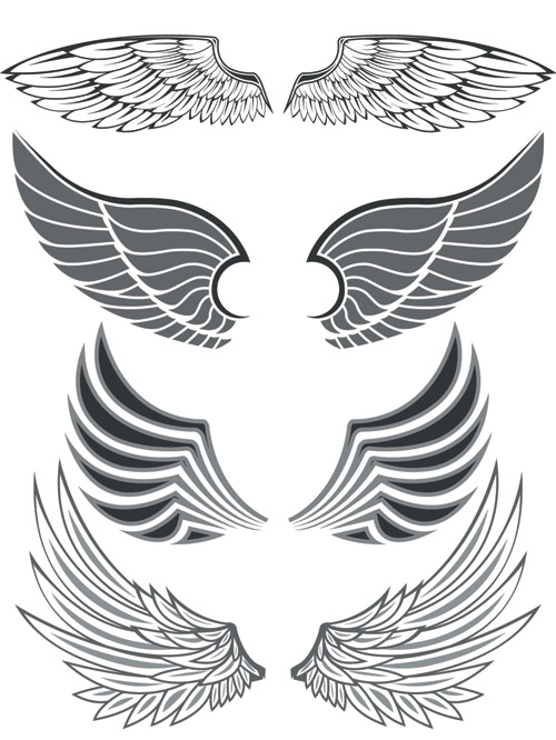 free vector Totem variety of wings vector