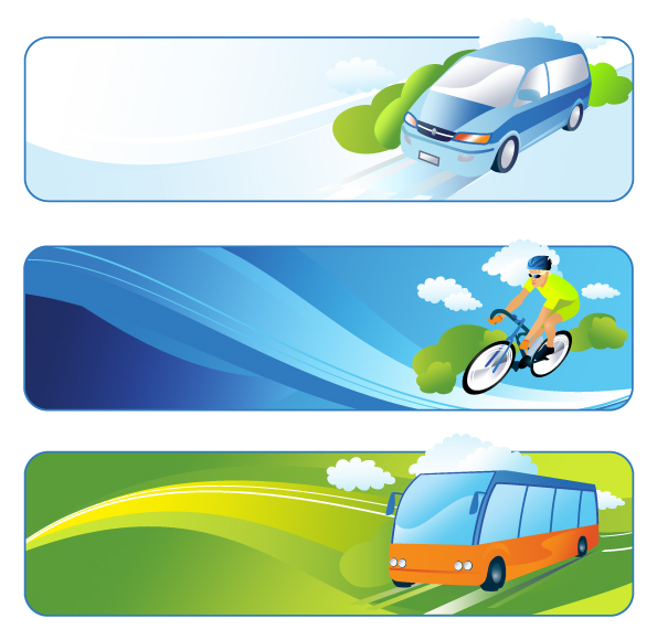 free vector Tourism, aircraft, ships, trains, cars, Zijia You, bicycle