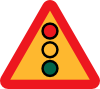 free vector Traffic Lights Ahead Sign clip art
