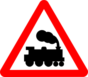 free vector Train Road Signs clip art