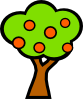 free vector Tree With Fruits clip art