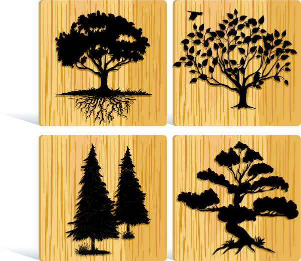 free vector Trees material