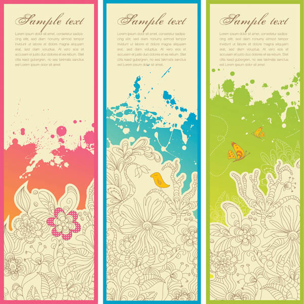 free vector Trend pattern banner vector material